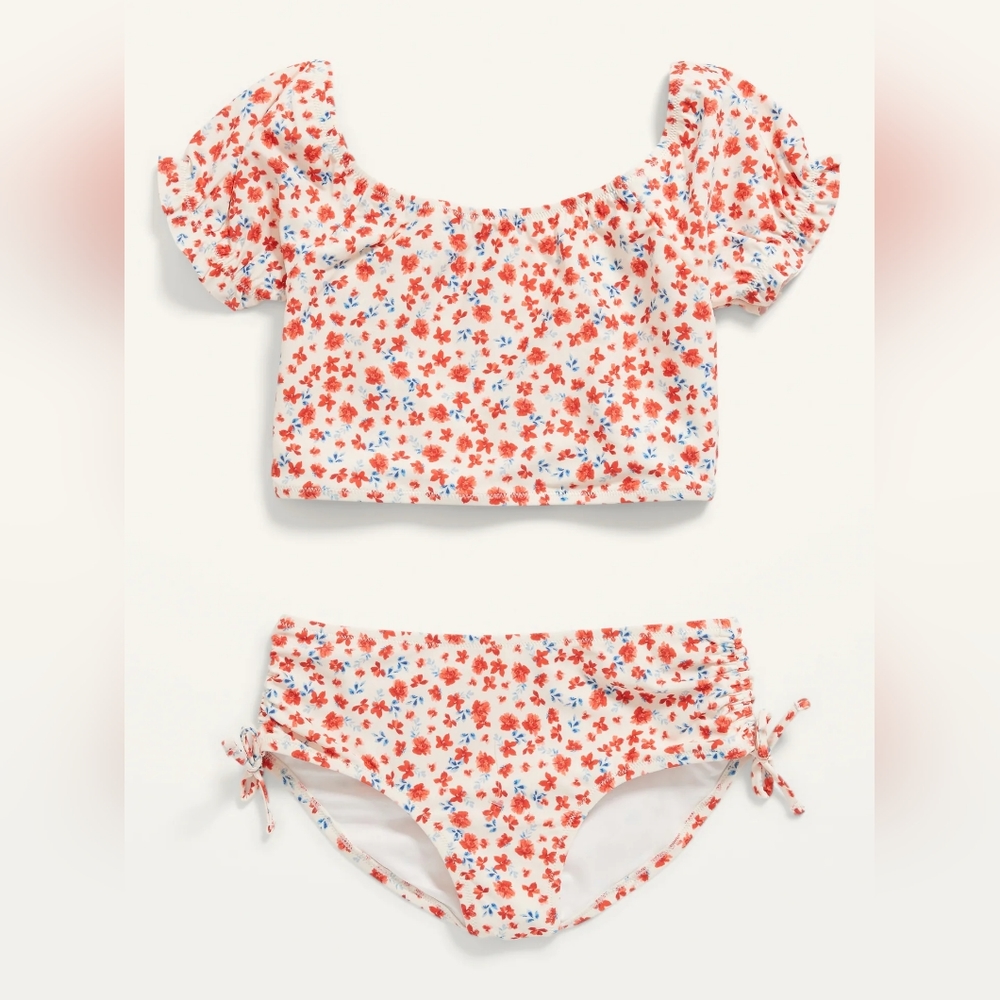 NWT | Old Navy Puff-Sleeve Bikini Swim Set | Large - Picture 1 of 8